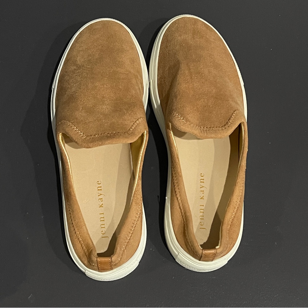 Jenni Kayne Suede Slider Slip On Sneakers In Honey Eu 40 Neutral Casual